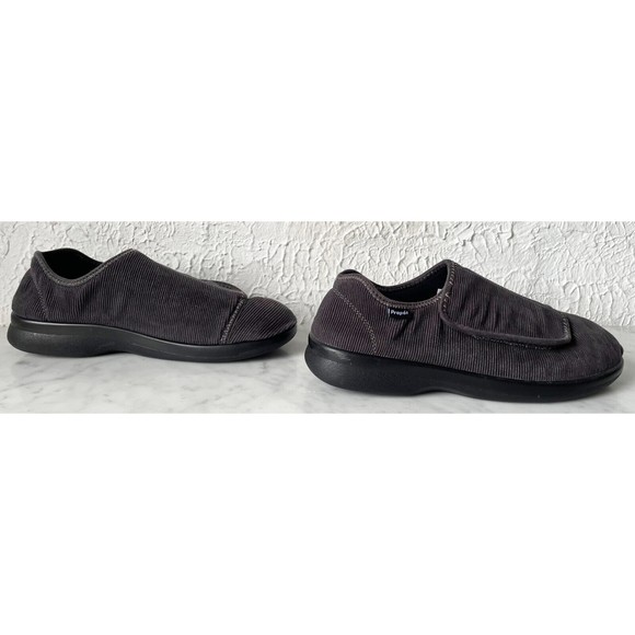 Propet Slate Corduroy Cush N Foot Hook & Loop Comfort Orthopedic Shoes-Mens 8.5M main image 3
